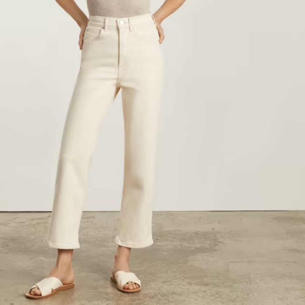 Everlane Women's Straight Leg Jeans - Cream